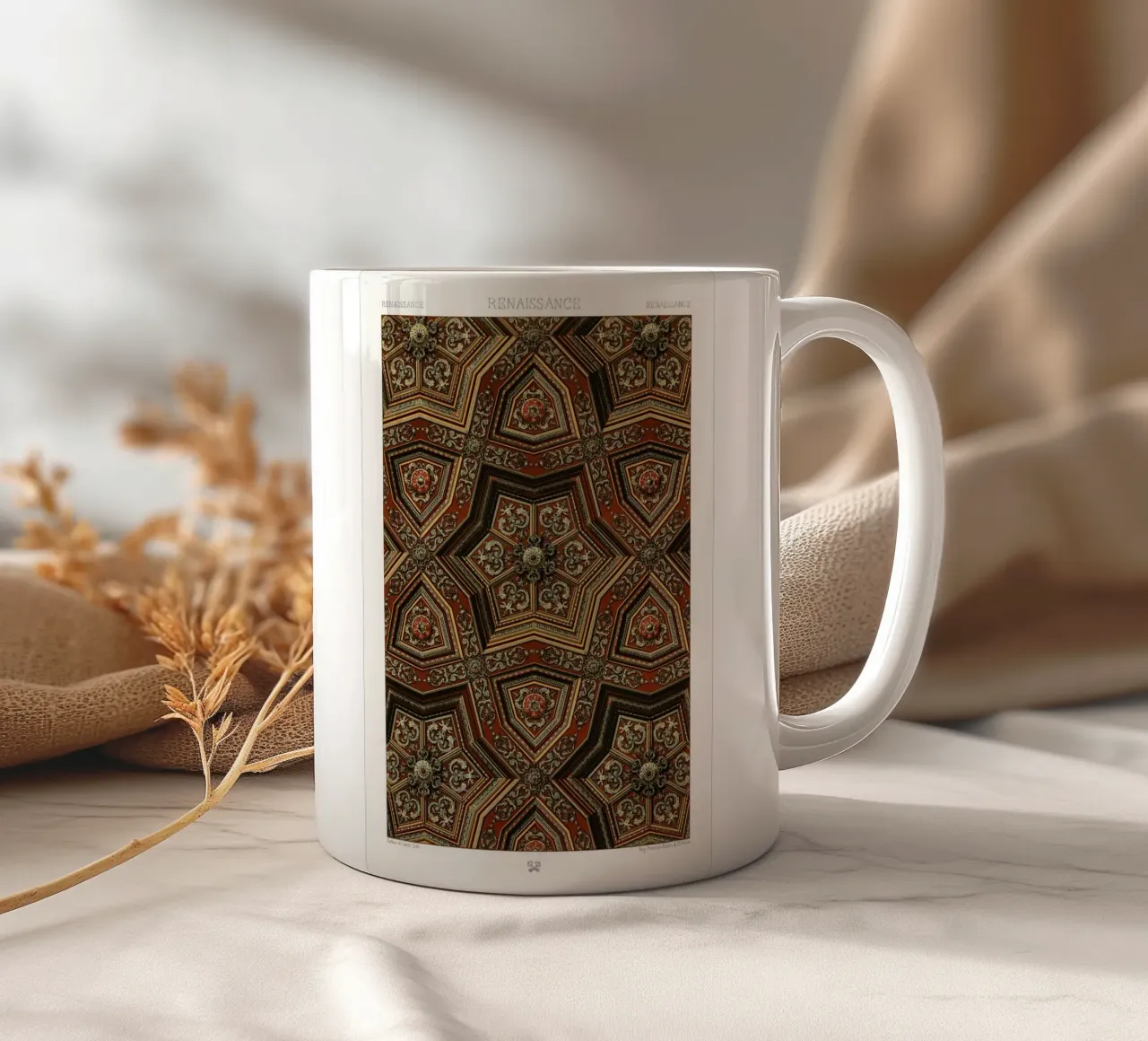 Renaissance pattern tazza in ceramica da vintageshop