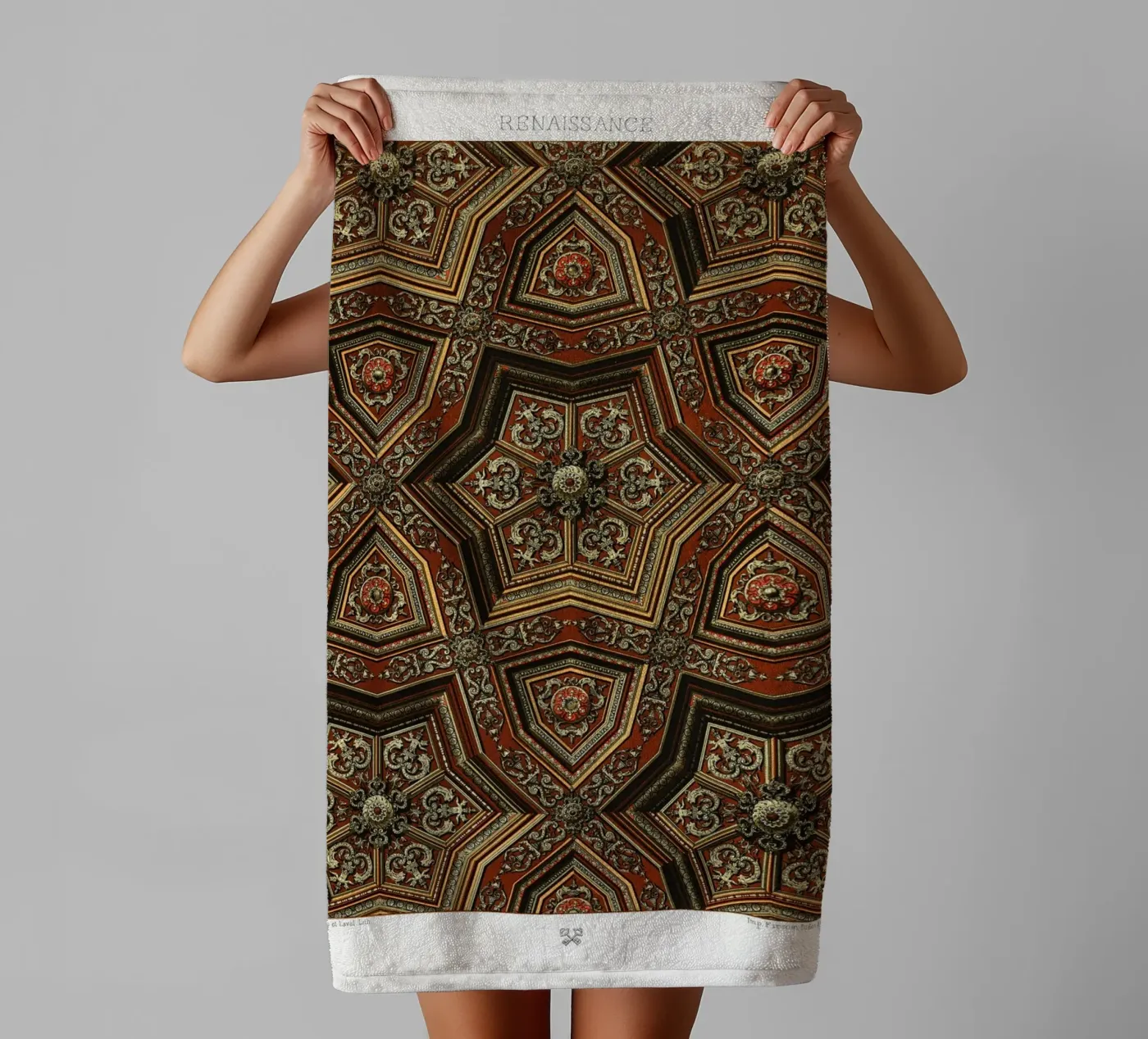 Renaissance pattern badhanddoek van vintageshop