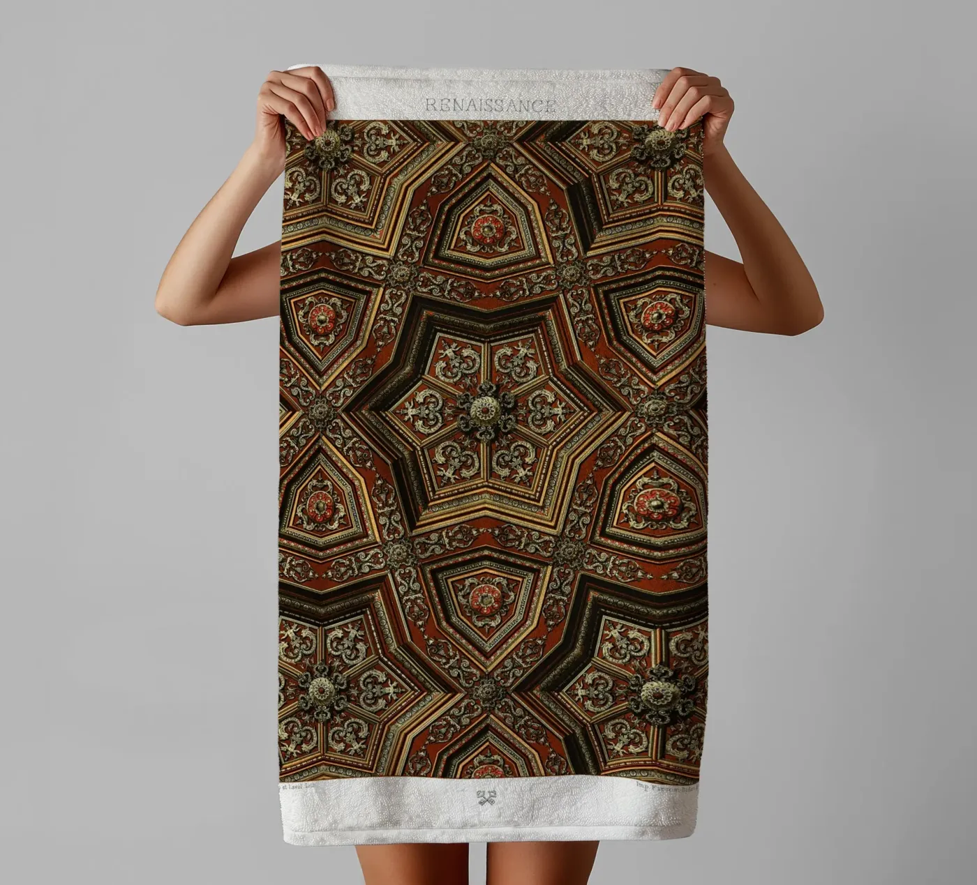 Renaissance pattern badhanddoek van vintageshop