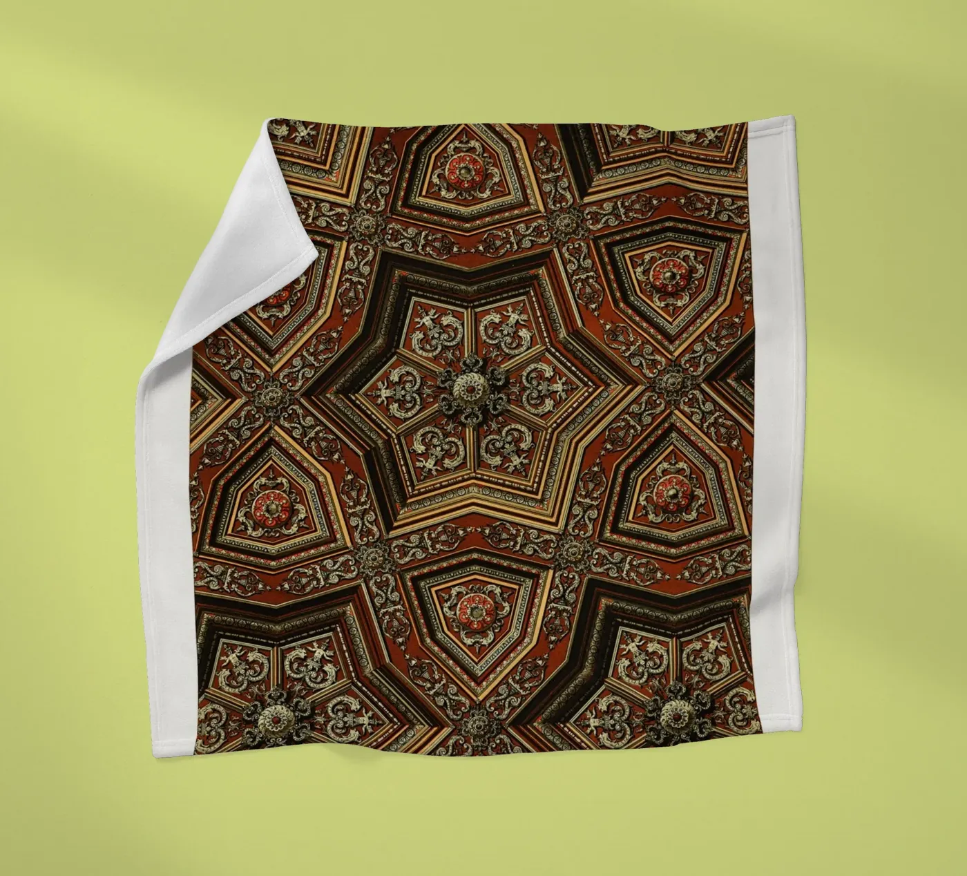 Renaissance pattern fleece blanket by vintageshop