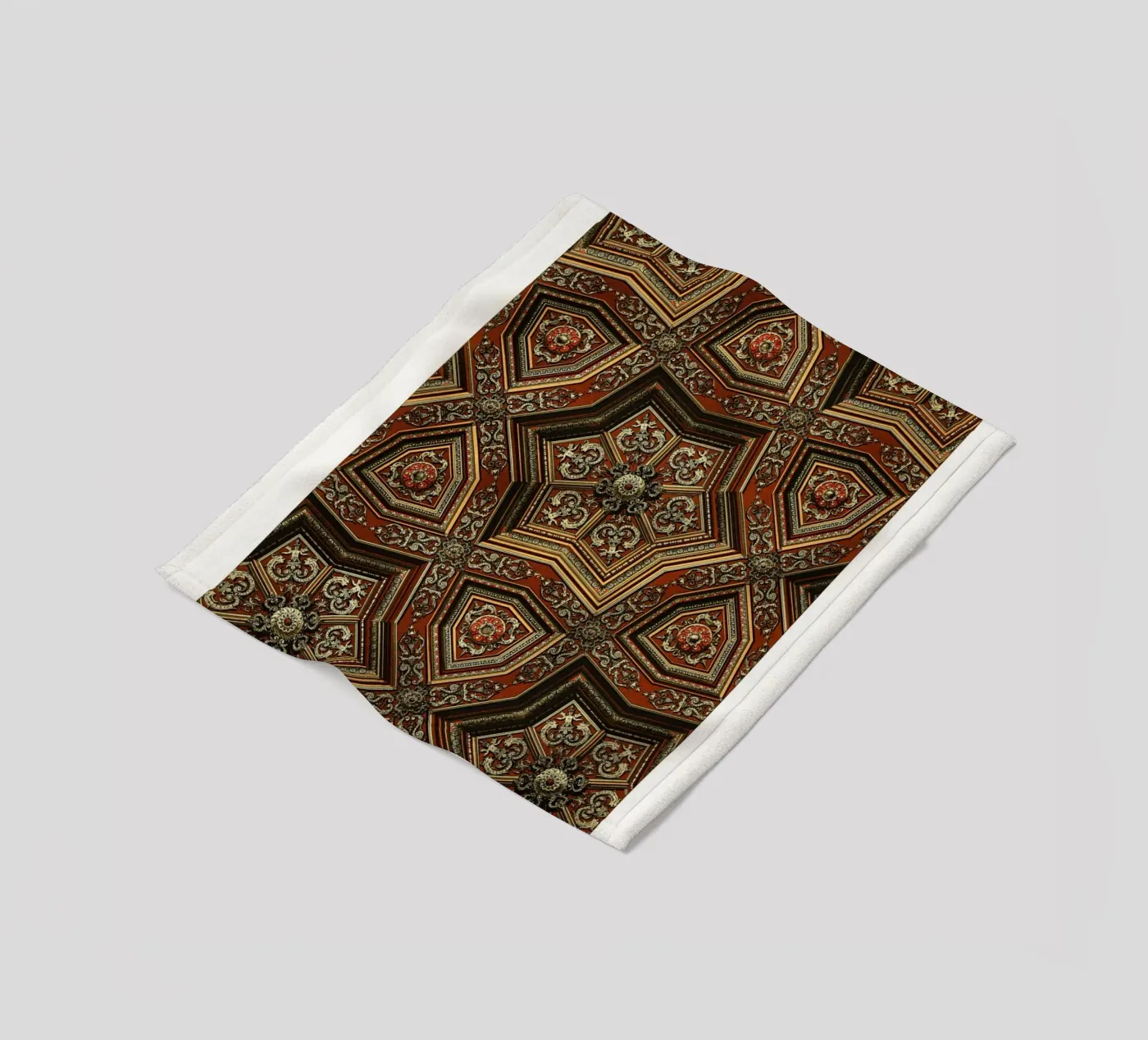 Renaissance pattern fleece blanket by vintageshop