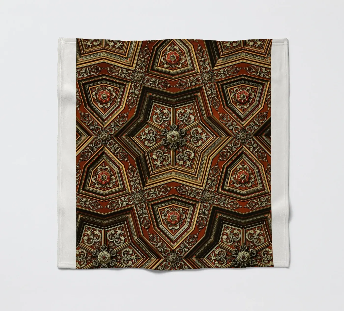 Renaissance pattern fleece blanket by vintageshop