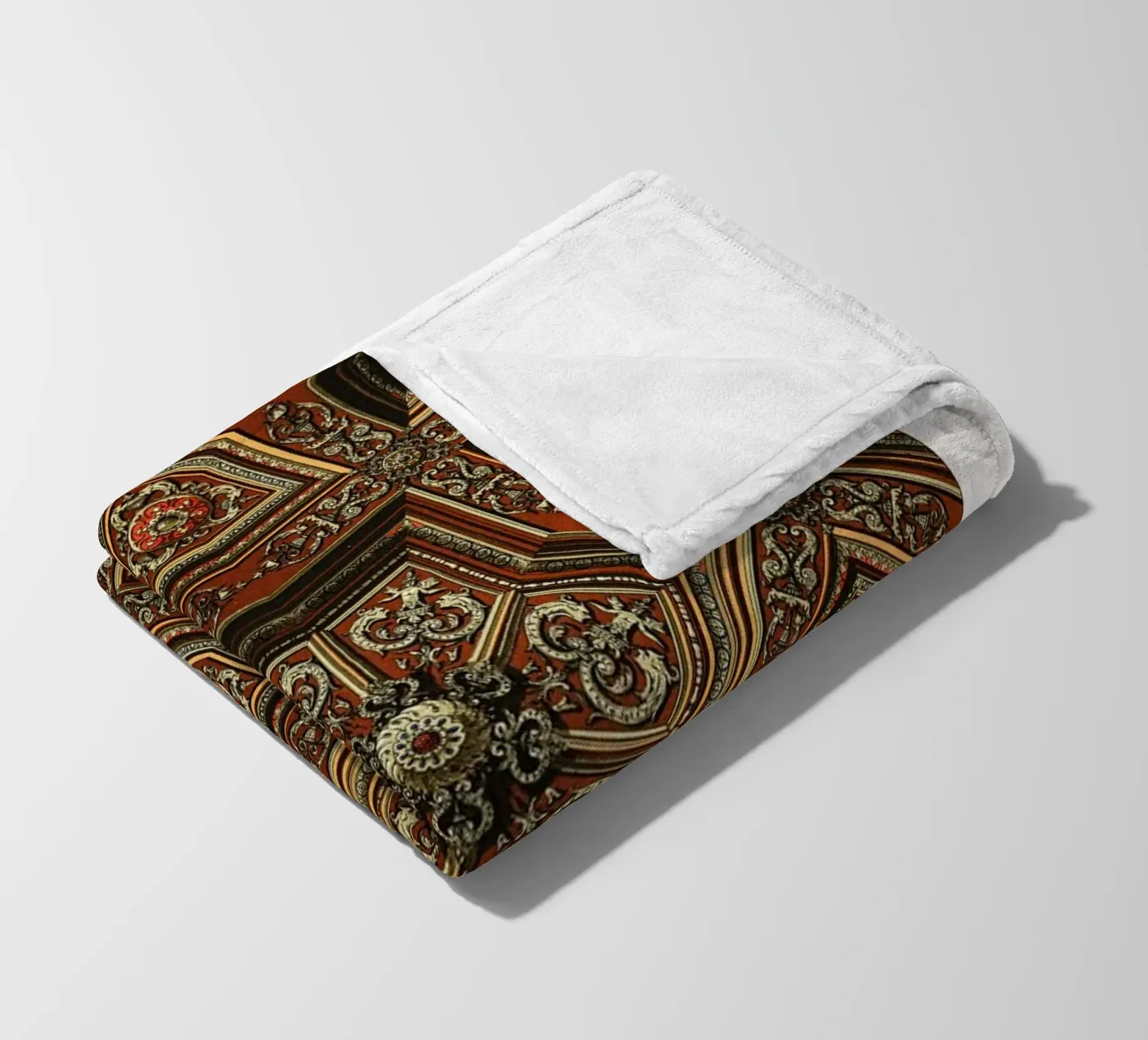 Renaissance pattern fleece blanket by vintageshop