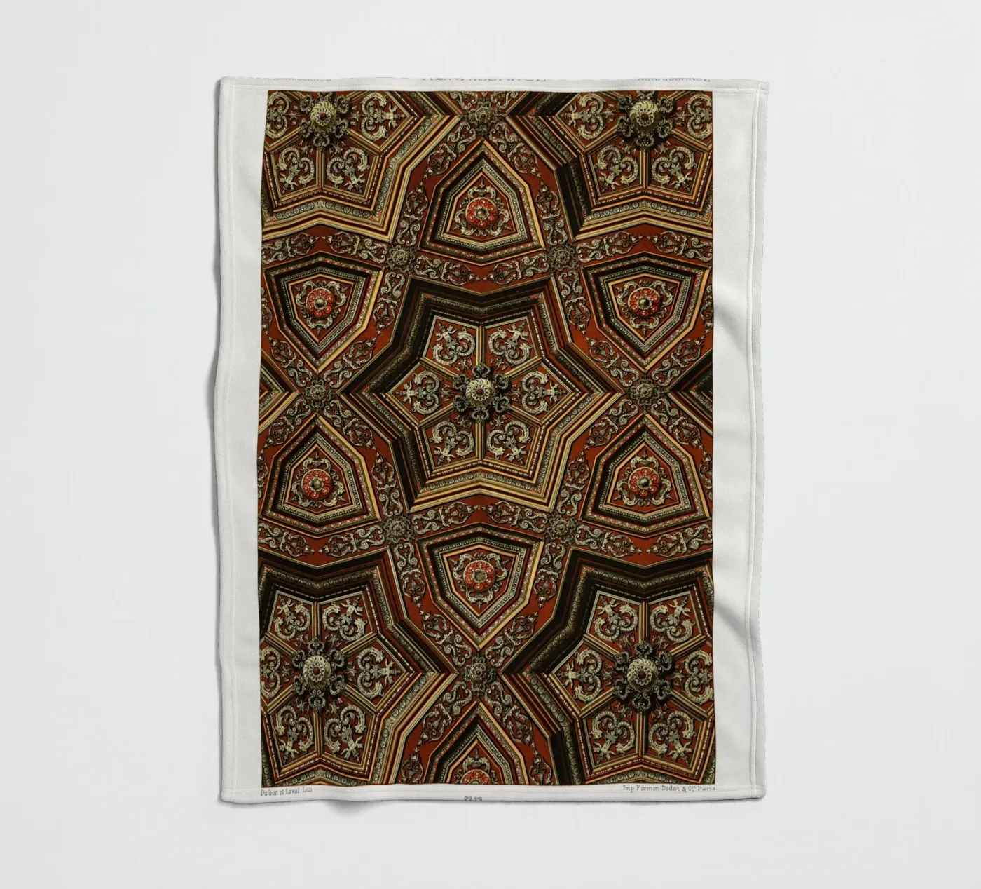 Renaissance pattern fleece blanket by vintageshop