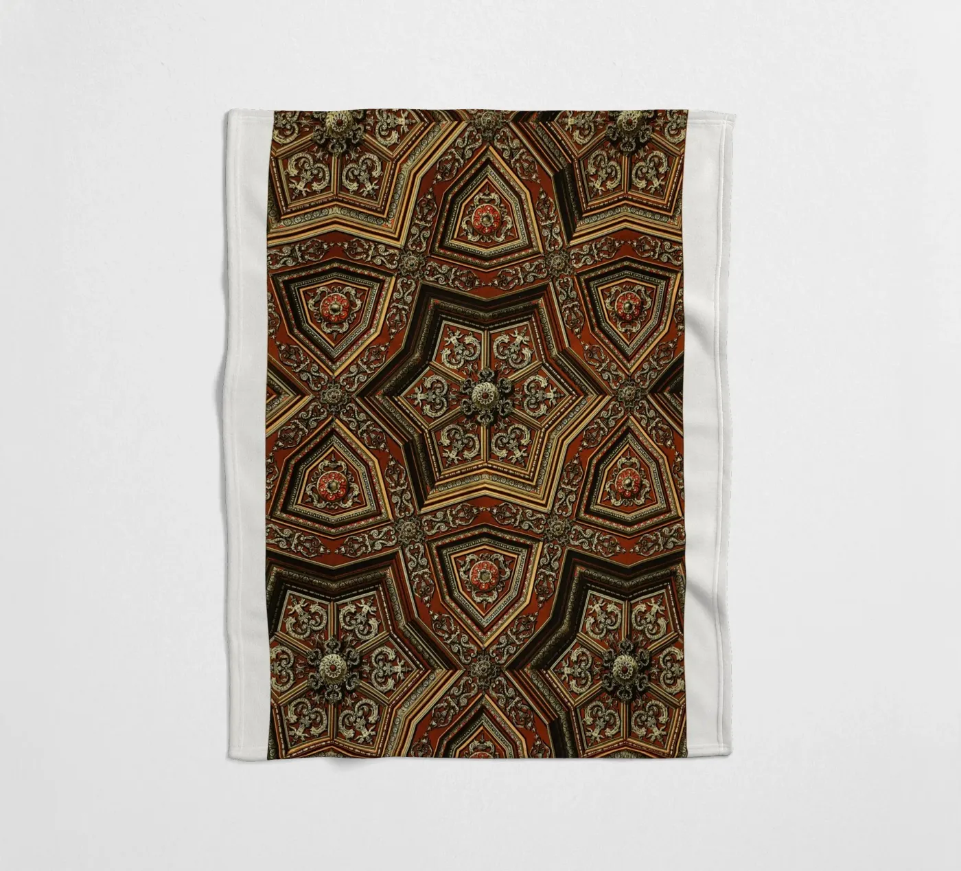 Renaissance pattern fleece blanket by vintageshop
