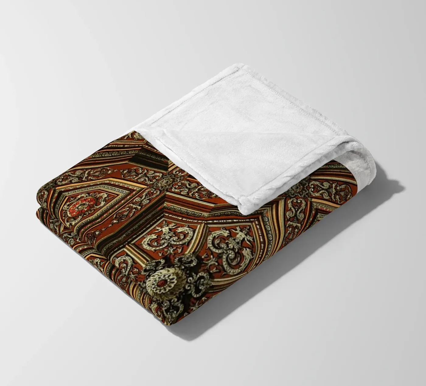Renaissance pattern fleece blanket by vintageshop