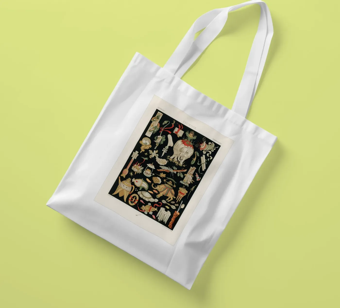 Chinese pattern elements borsa in juta da vintageshop