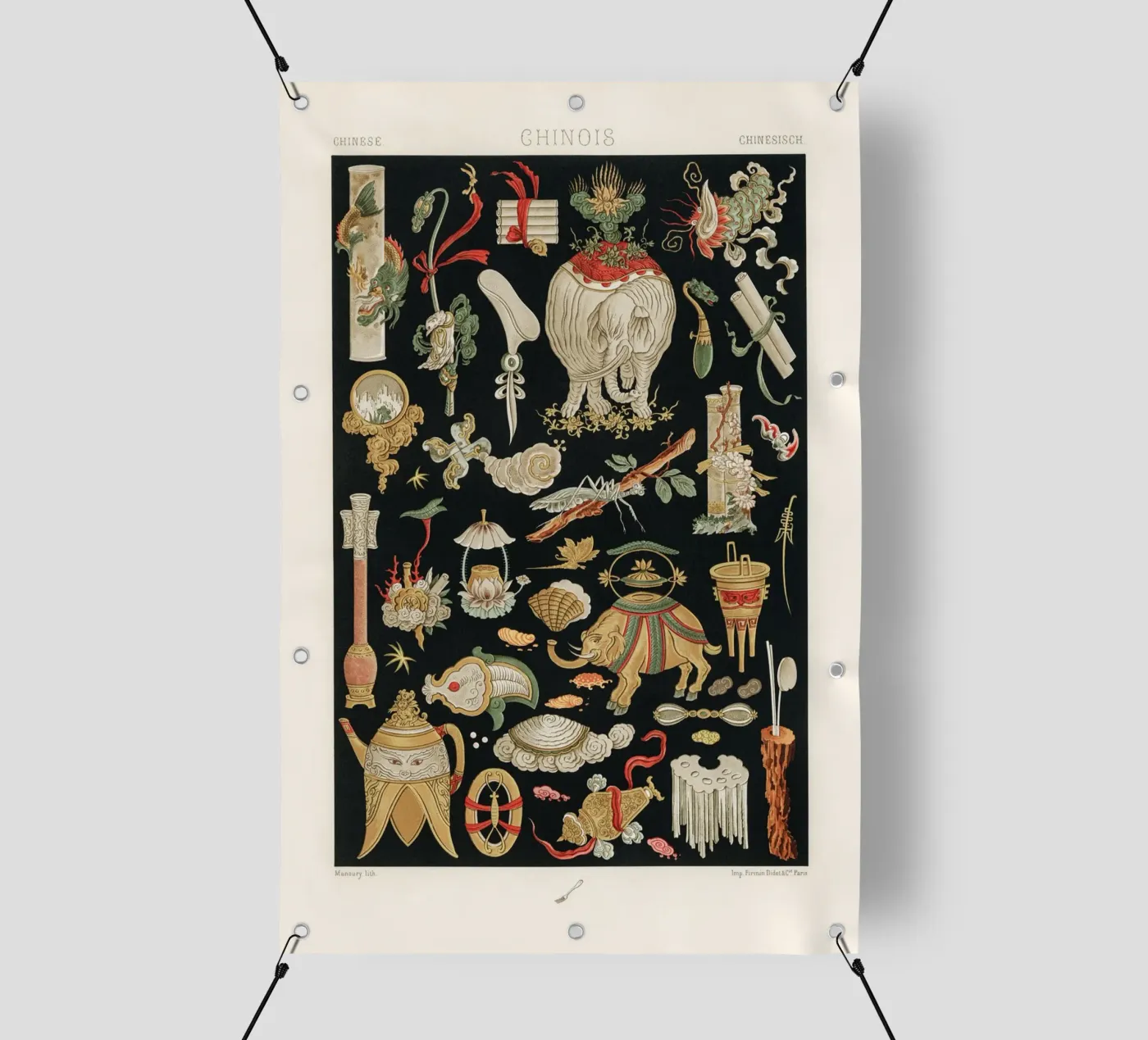 Chinese pattern elements pvc cover by vintageshop