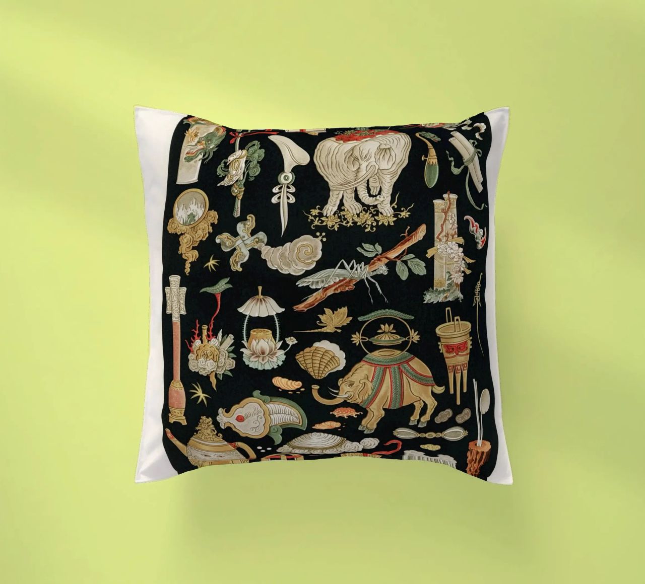 Chinese pattern elements cuscino da vintageshop