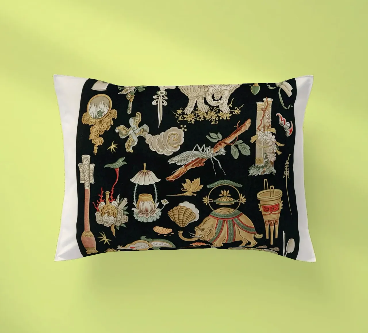 Chinese pattern elements Kissen von vintageshop
