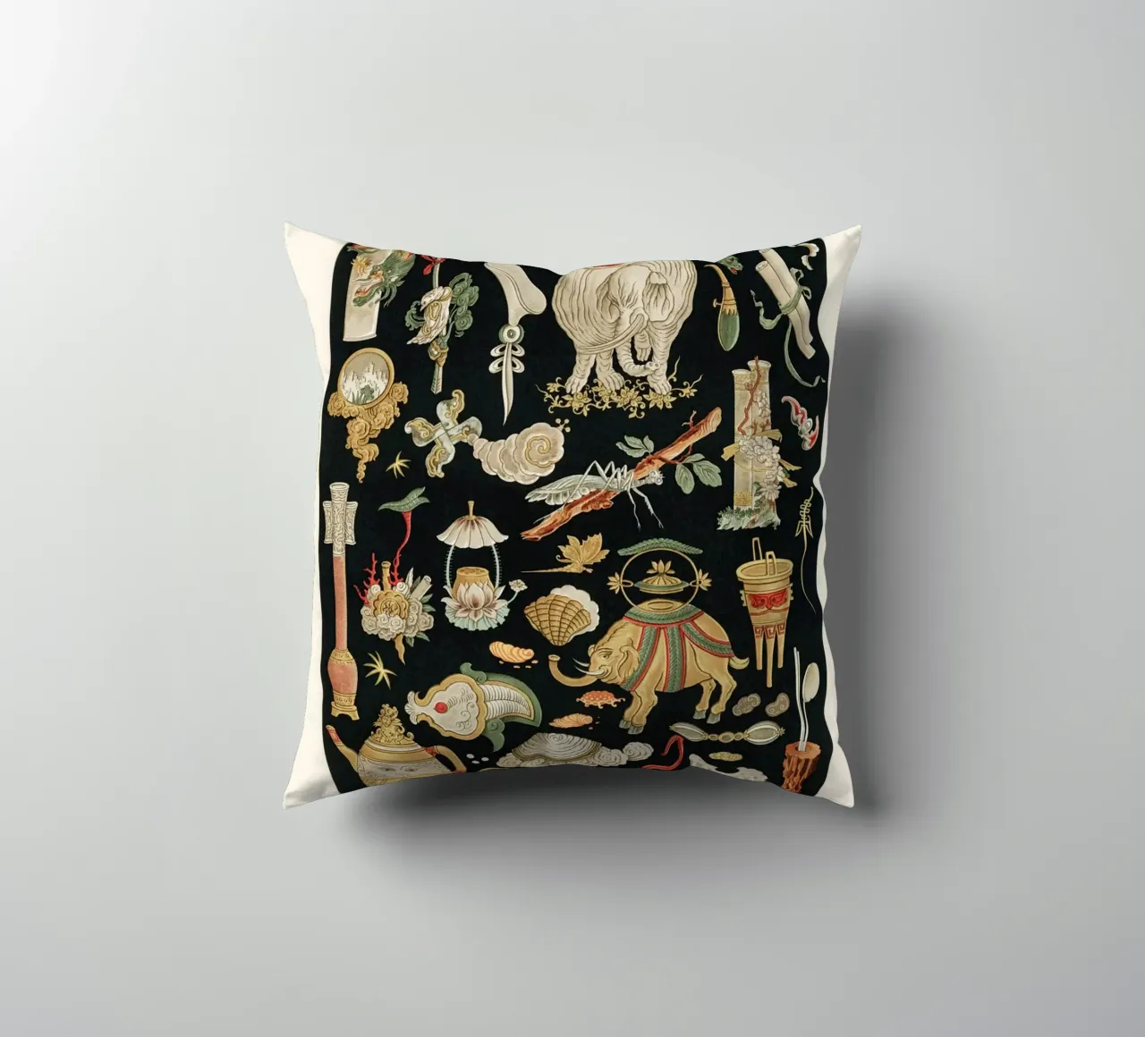 Chinese pattern elements cuscino da vintageshop