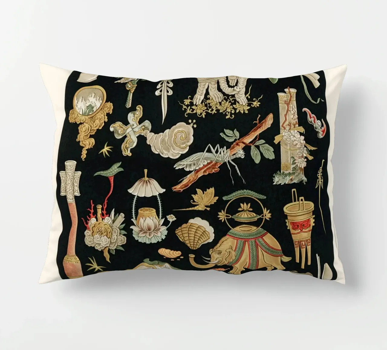 Chinese pattern elements cuscino da vintageshop