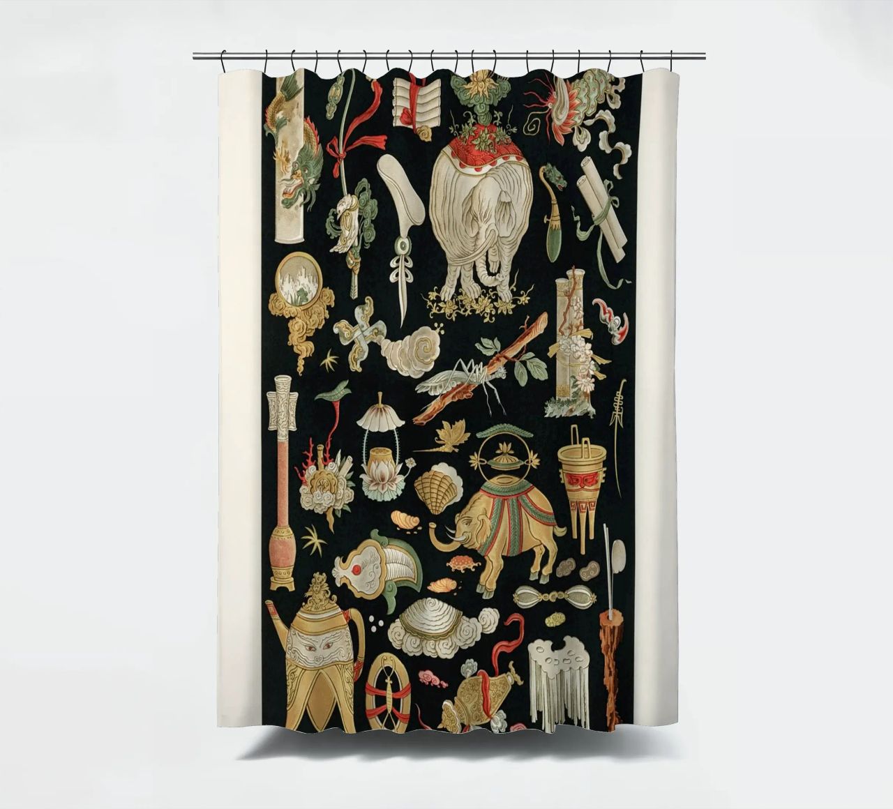 Chinese pattern elements tenda da doccia da vintageshop