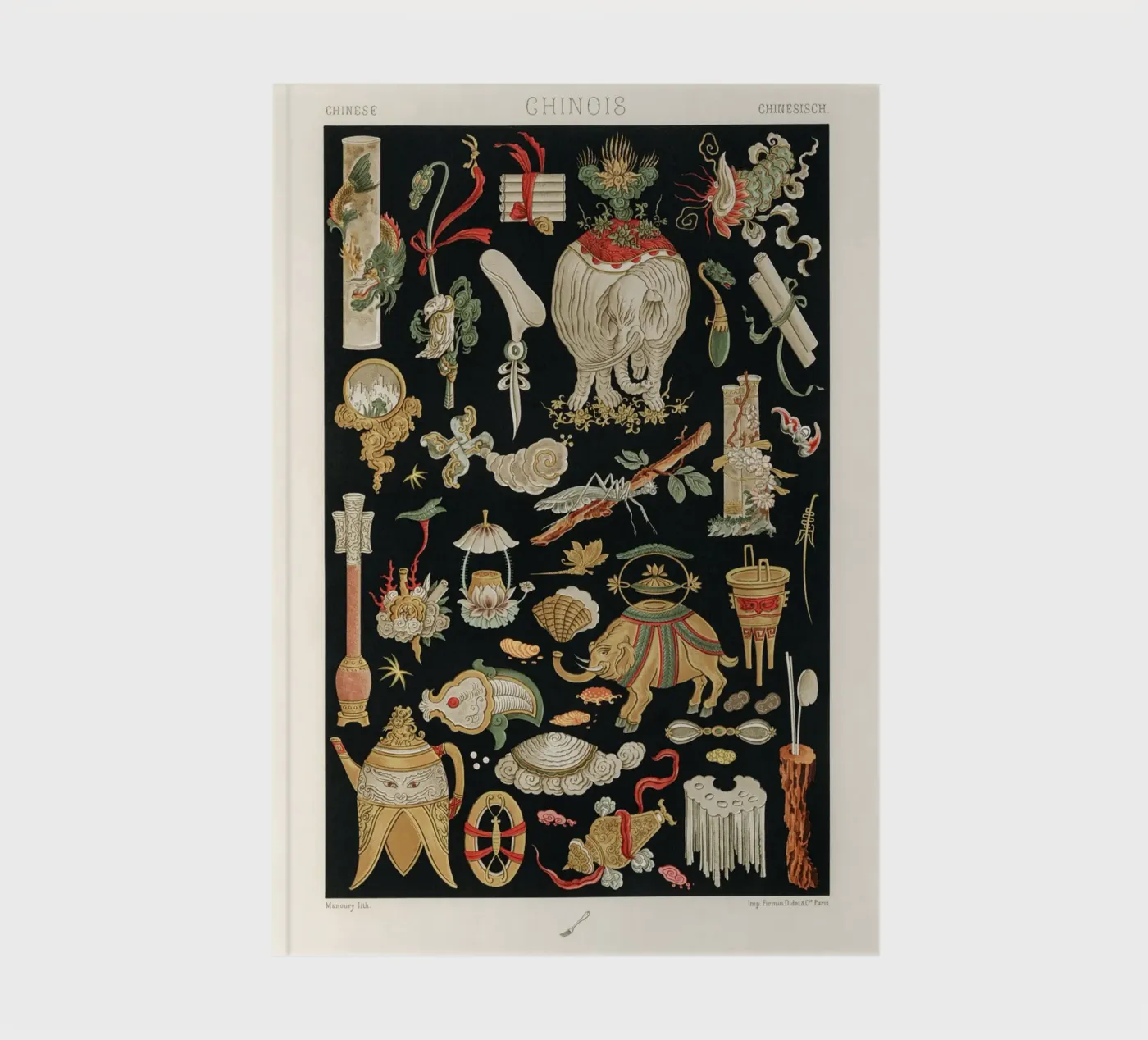 Chinese pattern elements notitieboek van vintageshop