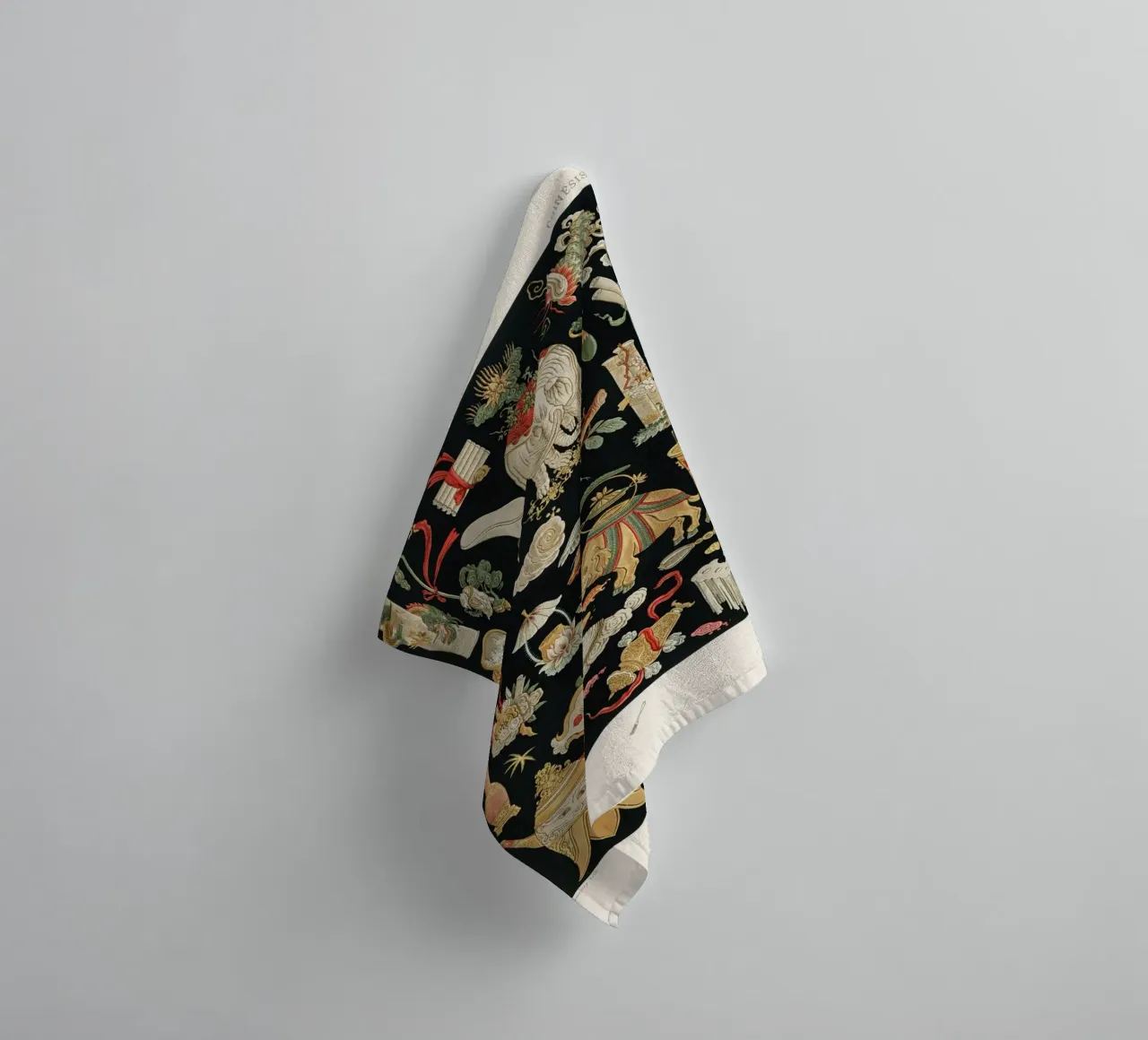 Chinese pattern elements towel by vintageshop