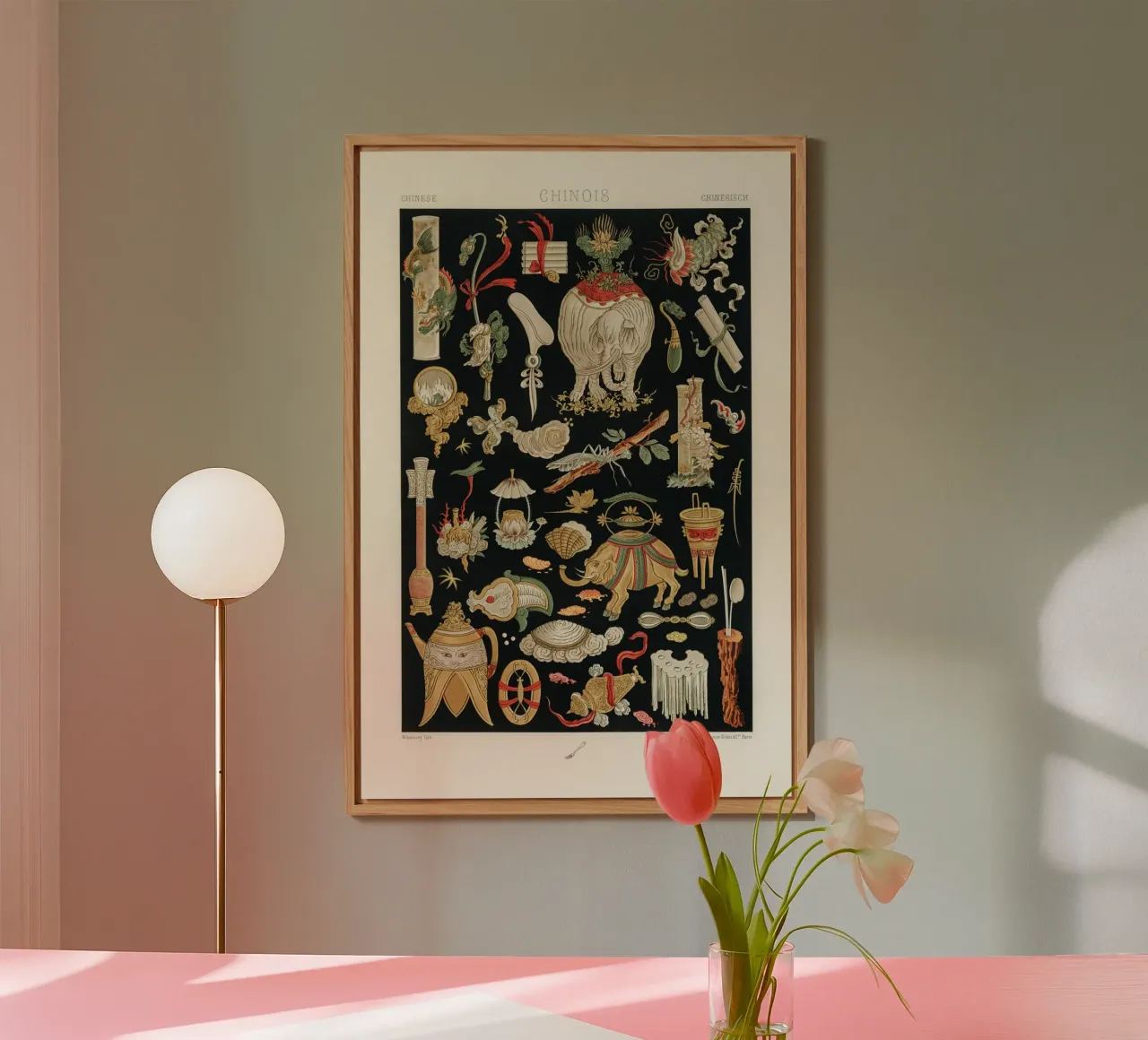 Chinese pattern elements alluminio dibond da vintageshop