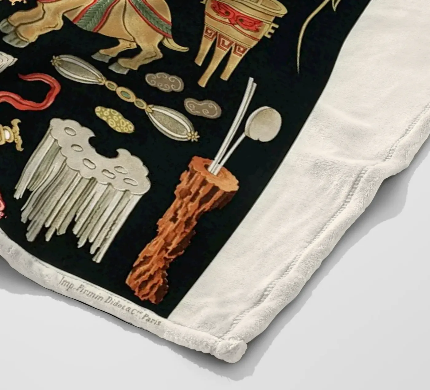 Chinese pattern elements coperta in pile da vintageshop