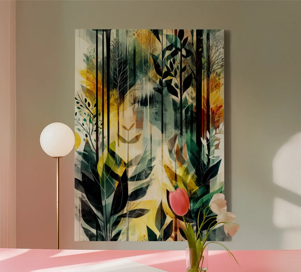 Magical forest canvas with Floater frame by Justyna Jaszke JBJart