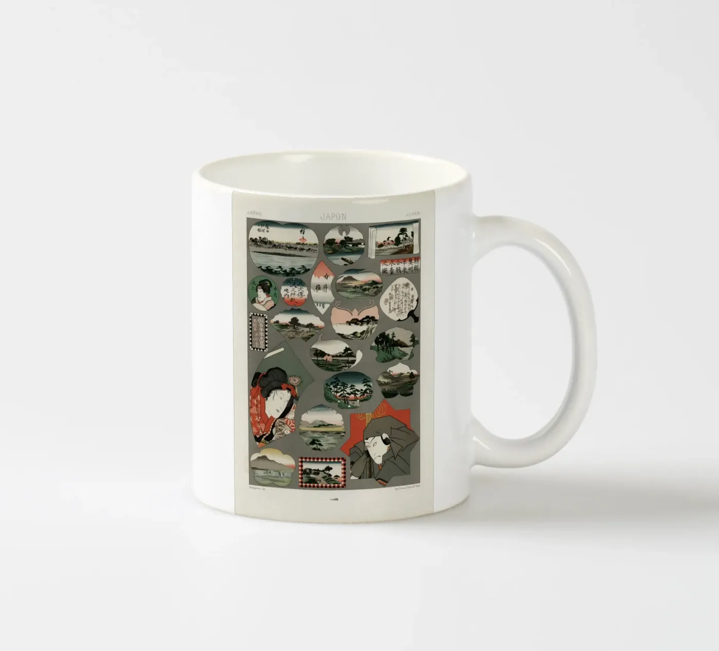 Japan pattern ceramic mug by vintageshop