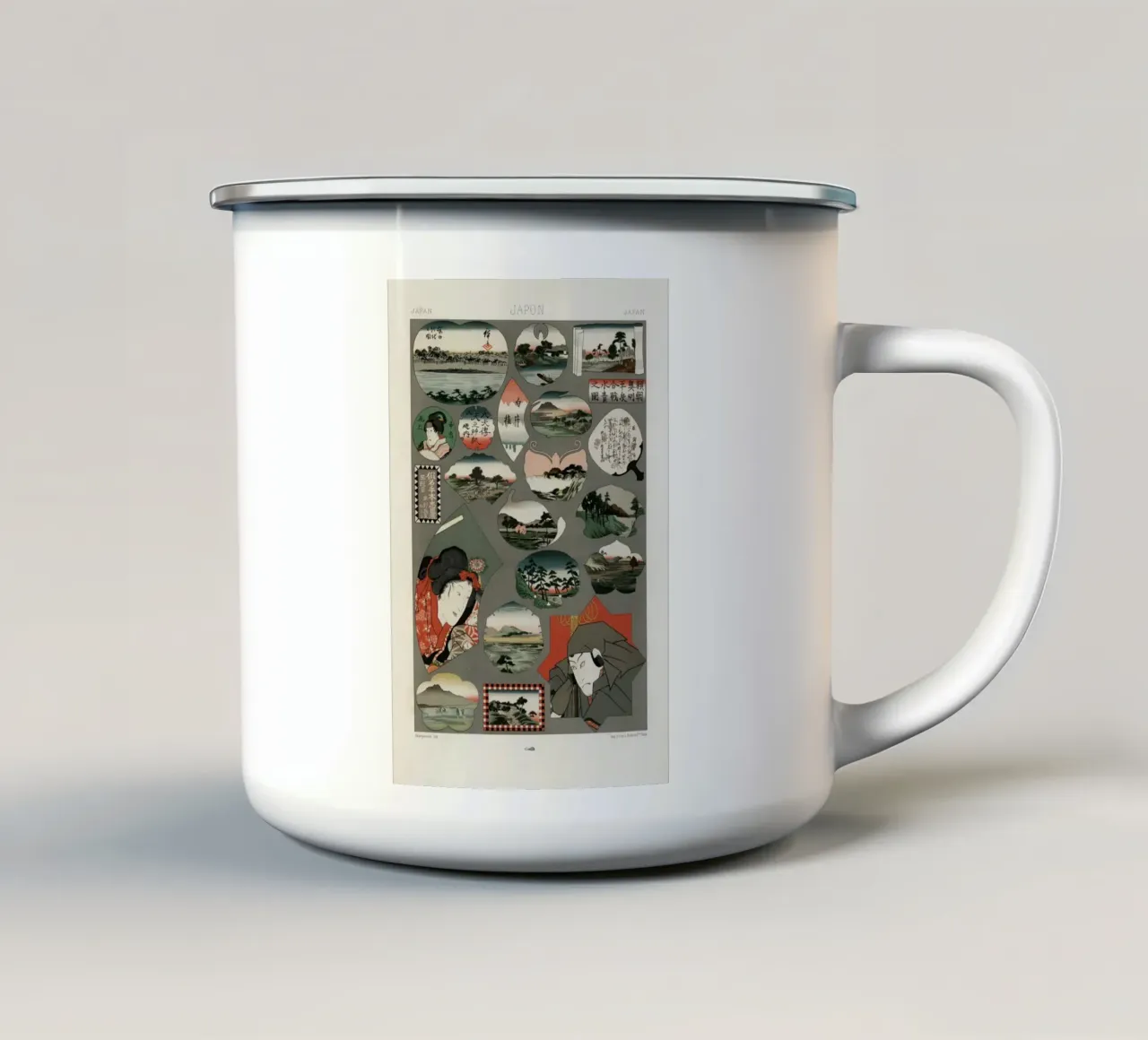 Japan pattern tazza in smalto da vintageshop