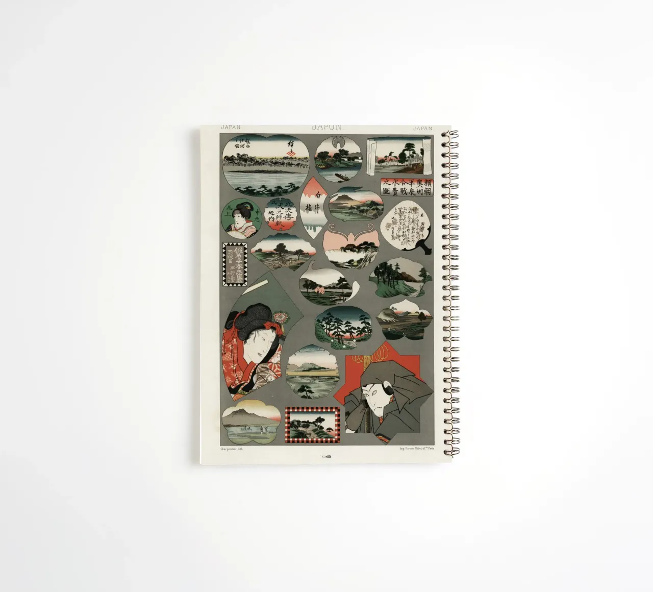 Japan pattern spiral notebook by vintageshop