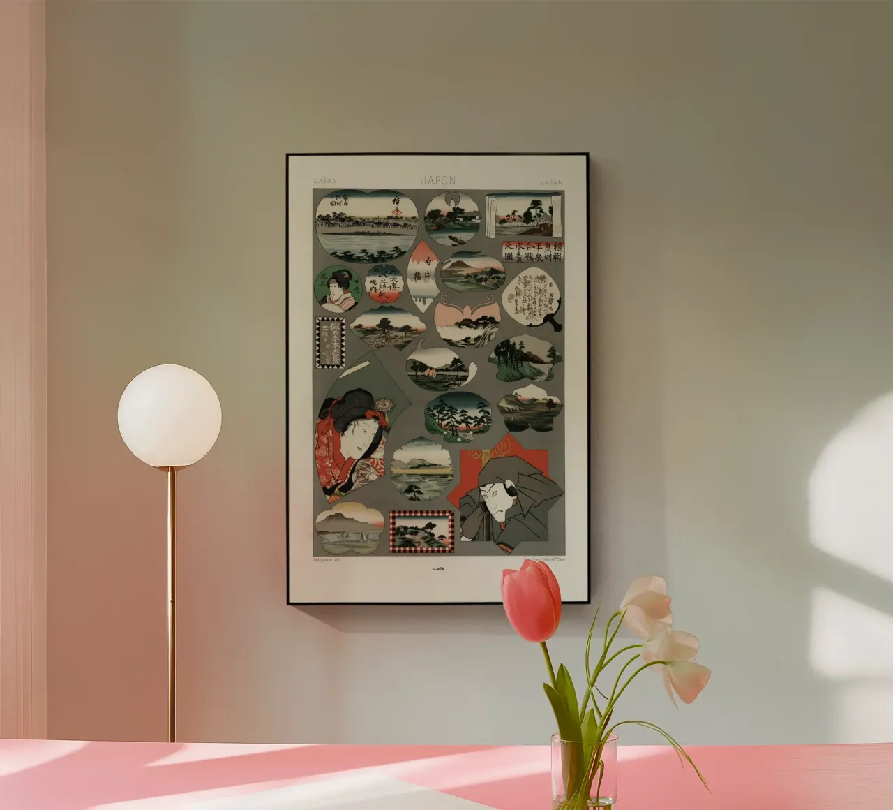 Japan pattern acrylic glass by vintageshop