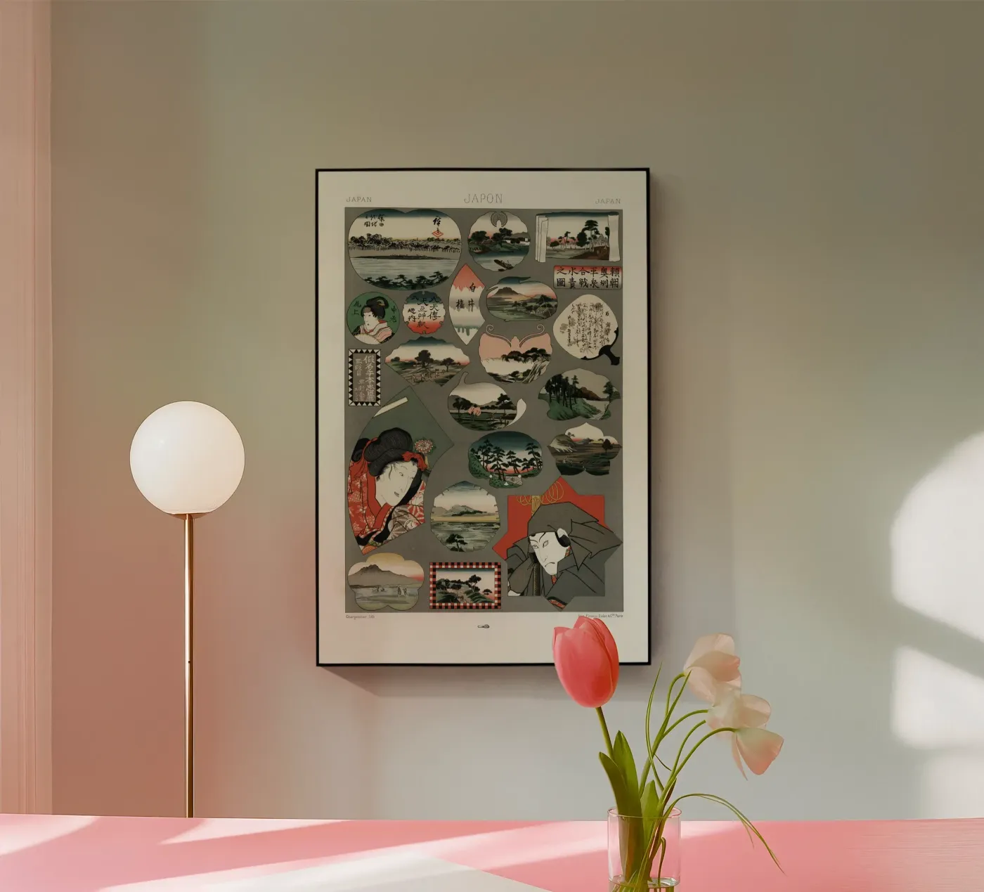 Japan pattern acrylic glass by vintageshop