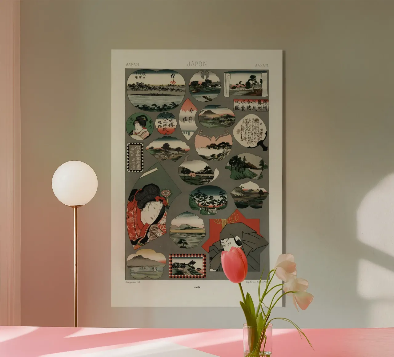 Japan pattern acrylic glass by vintageshop