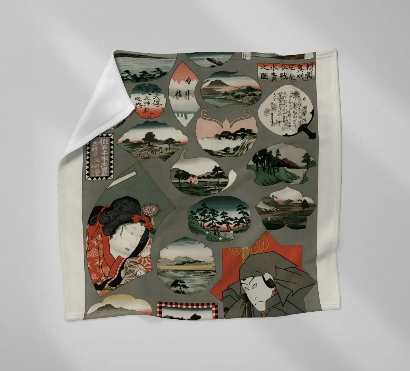 Japan pattern Fleecedecke von vintageshop