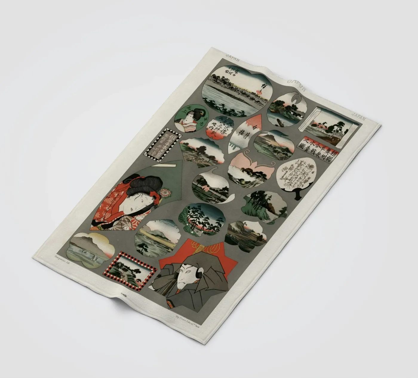 Japan pattern Fleecedecke von vintageshop