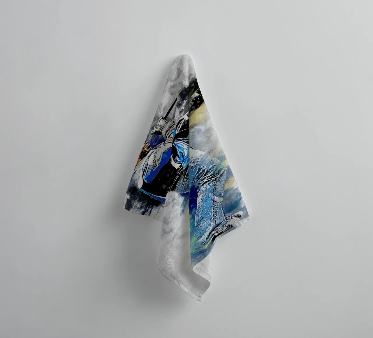 Smudge of Kendrick Lamar towel by neonartroom
