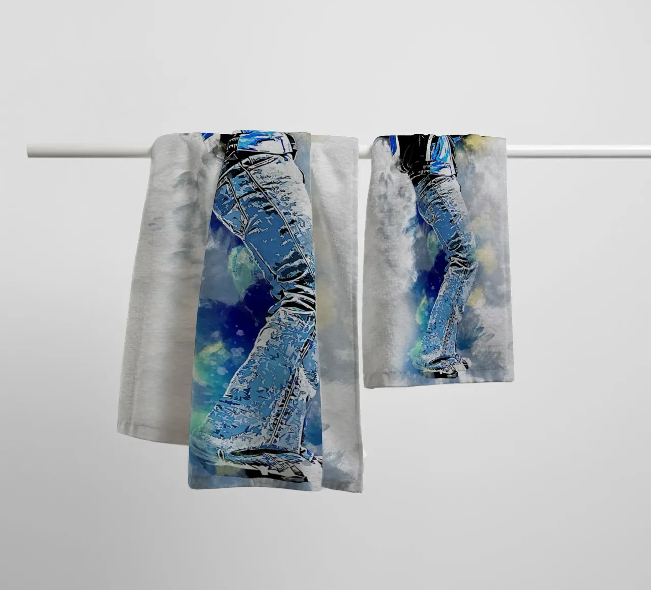 Smudge of Kendrick Lamar towel by neonartroom