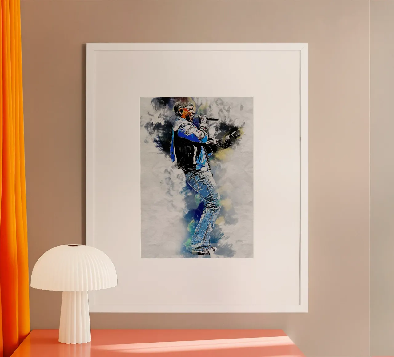 Sbaffo di Kendrick Lamar carta hahnemühle da neonartroom
