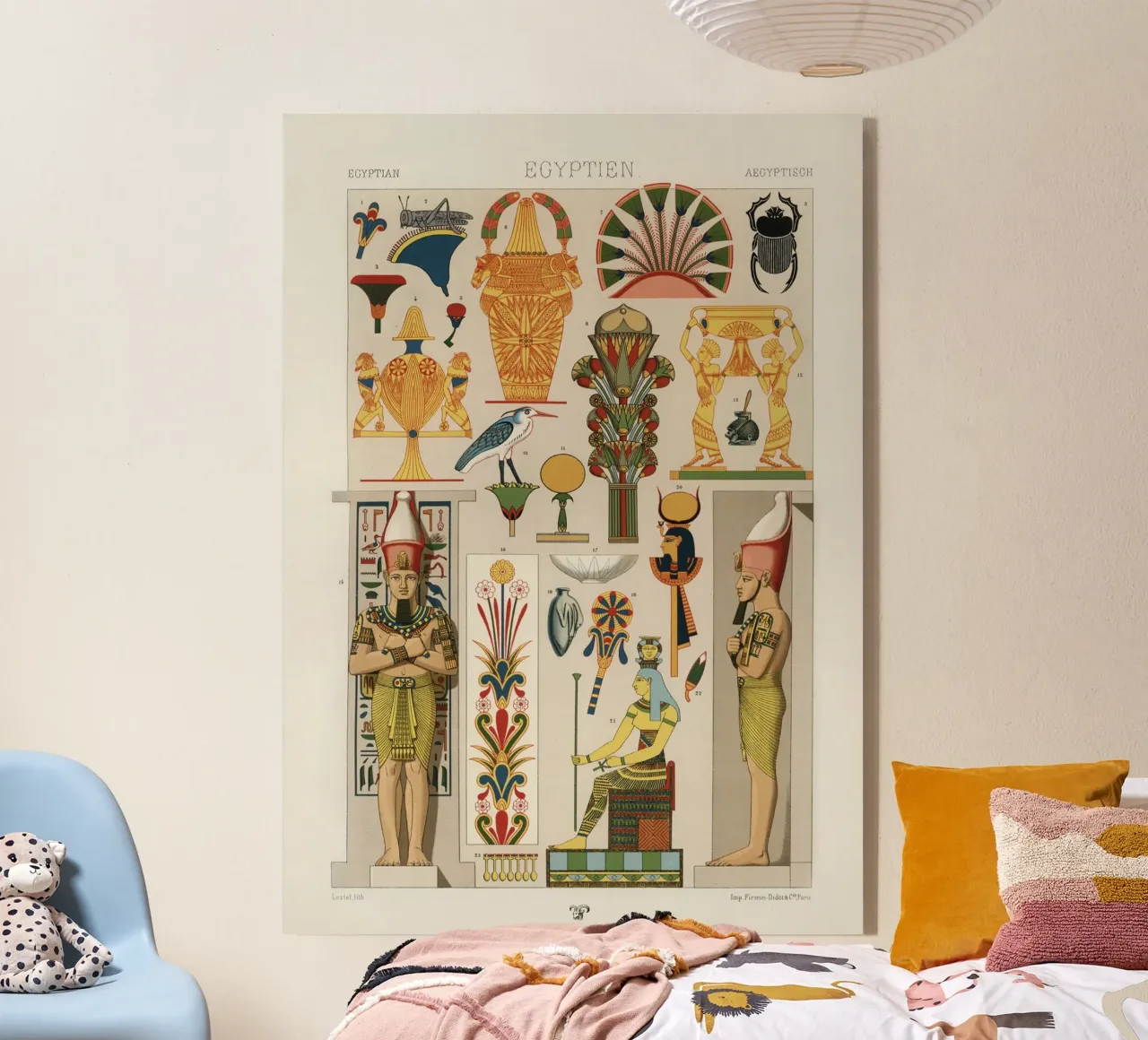 Egyptian pattern plexiglass da vintageshop