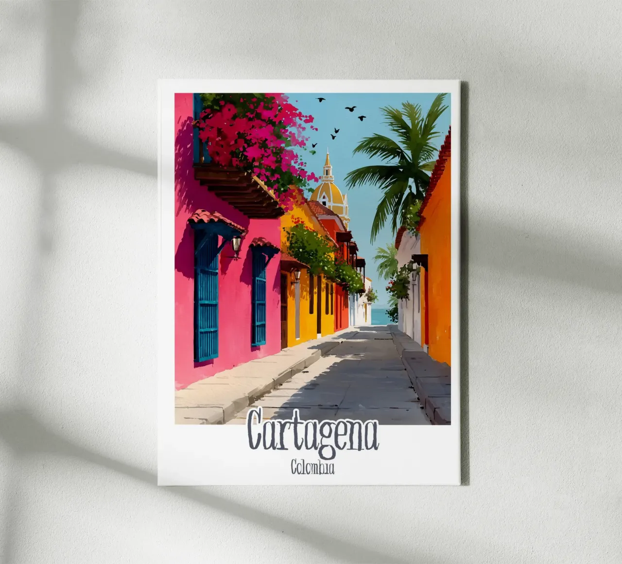 Affiche Cartagena, Colombie tela con Cornice a cassetta da Frame the World