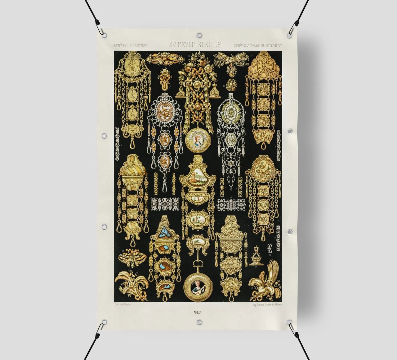 17th and 18th Century pattern. bâche pvc de vintageshop