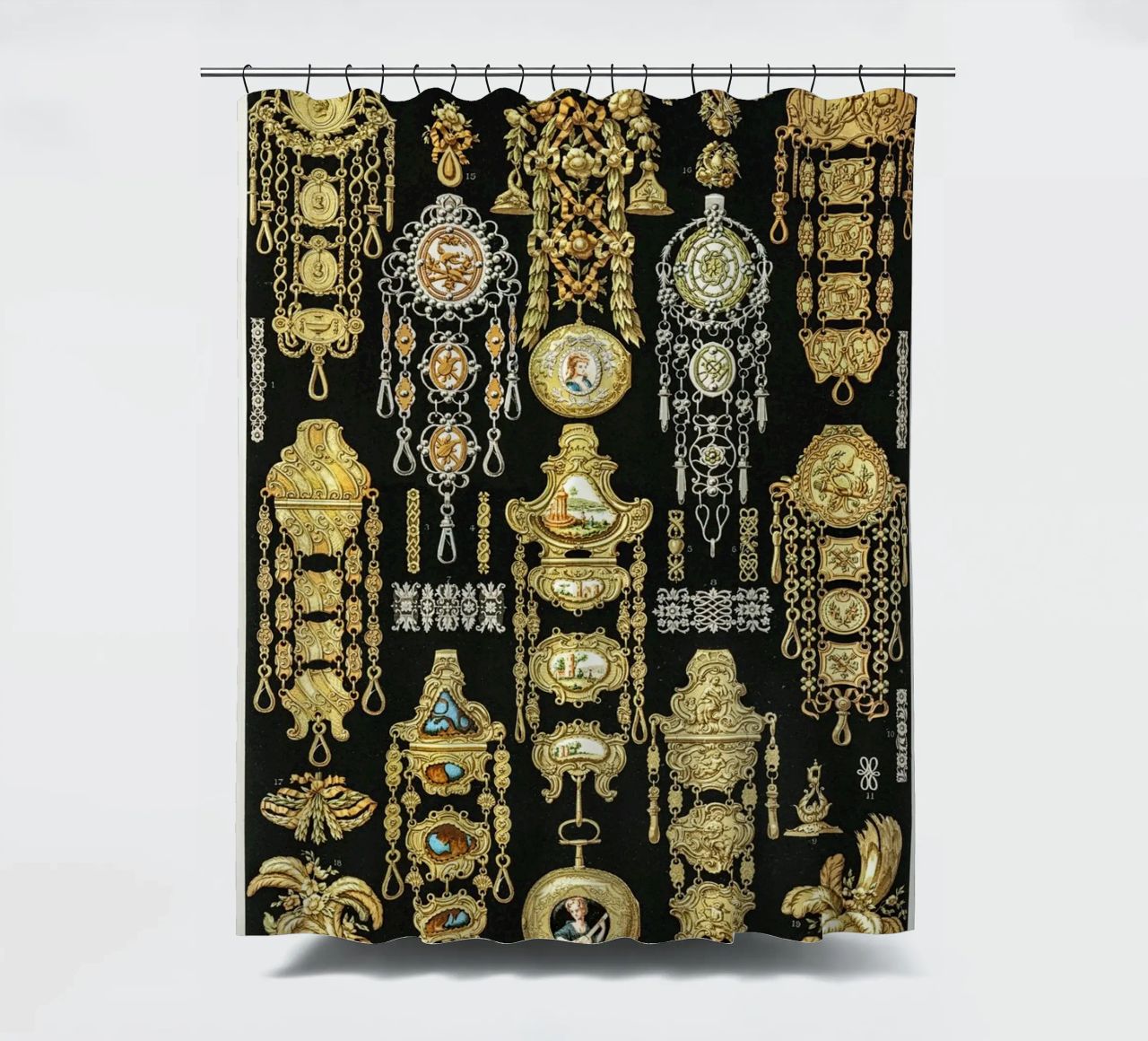 17th and 18th Century pattern. tenda da doccia da vintageshop