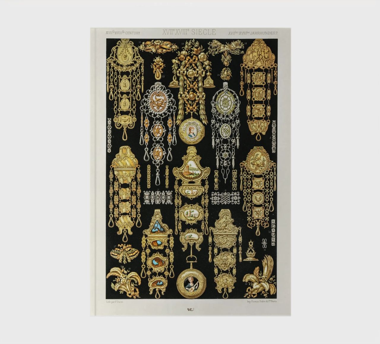 17th and 18th Century pattern. carnet de notes de vintageshop