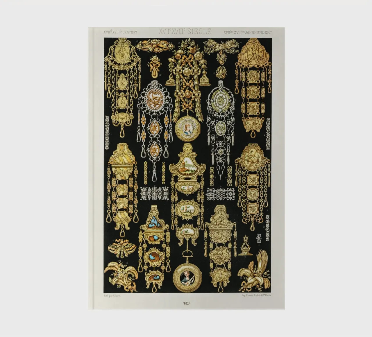 17th and 18th Century pattern. notitieboek van vintageshop