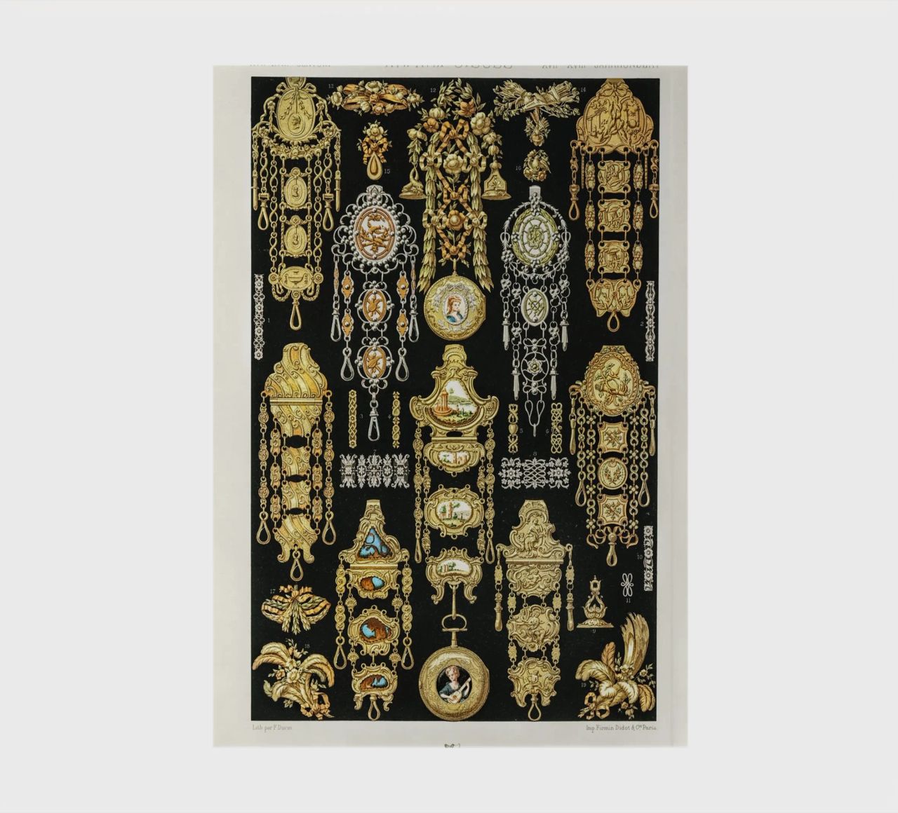 17th and 18th Century pattern. carnet de notes de vintageshop