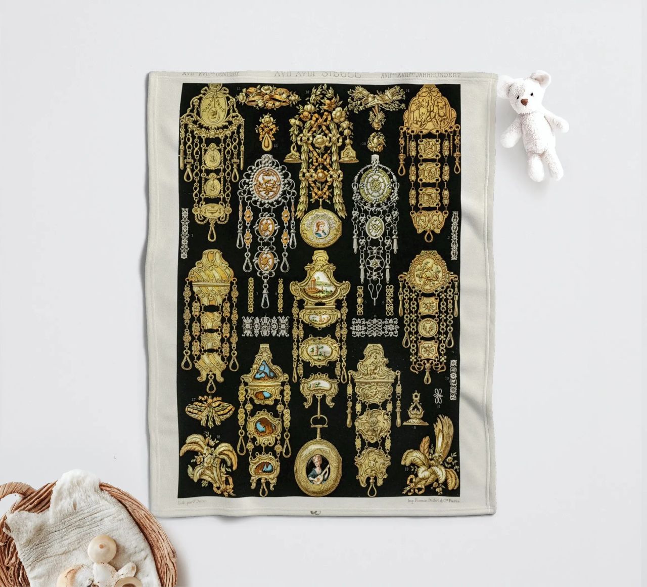 17th and 18th Century pattern. plaid polaire de vintageshop