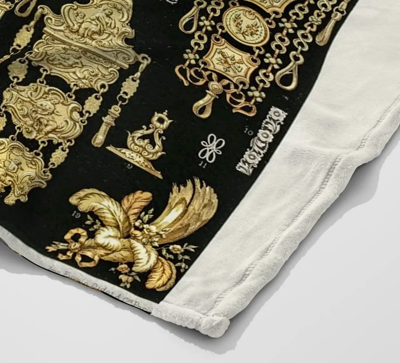 17th and 18th Century pattern. manta de franela de vintageshop