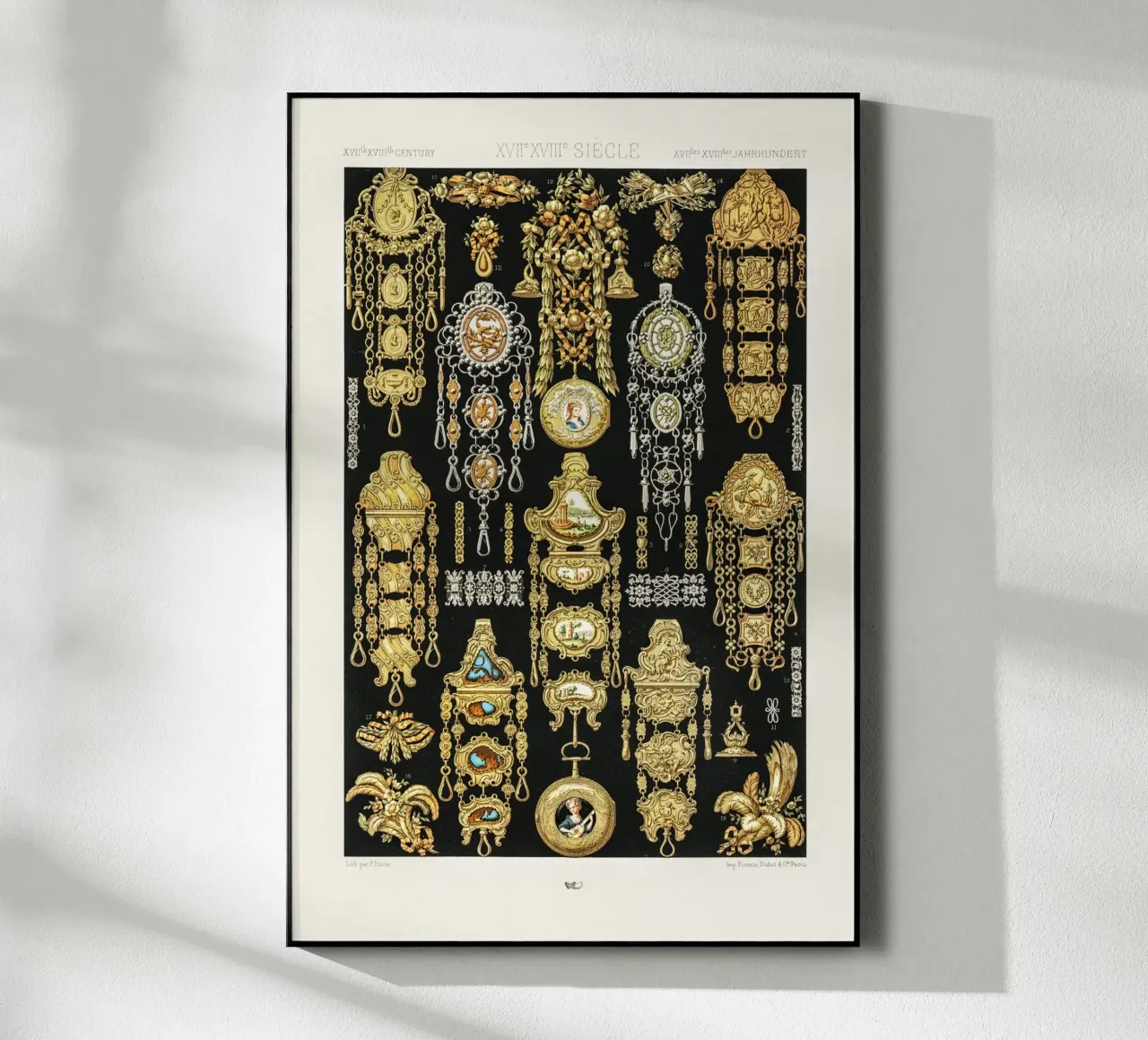 17th and 18th Century pattern. plexiglass da vintageshop