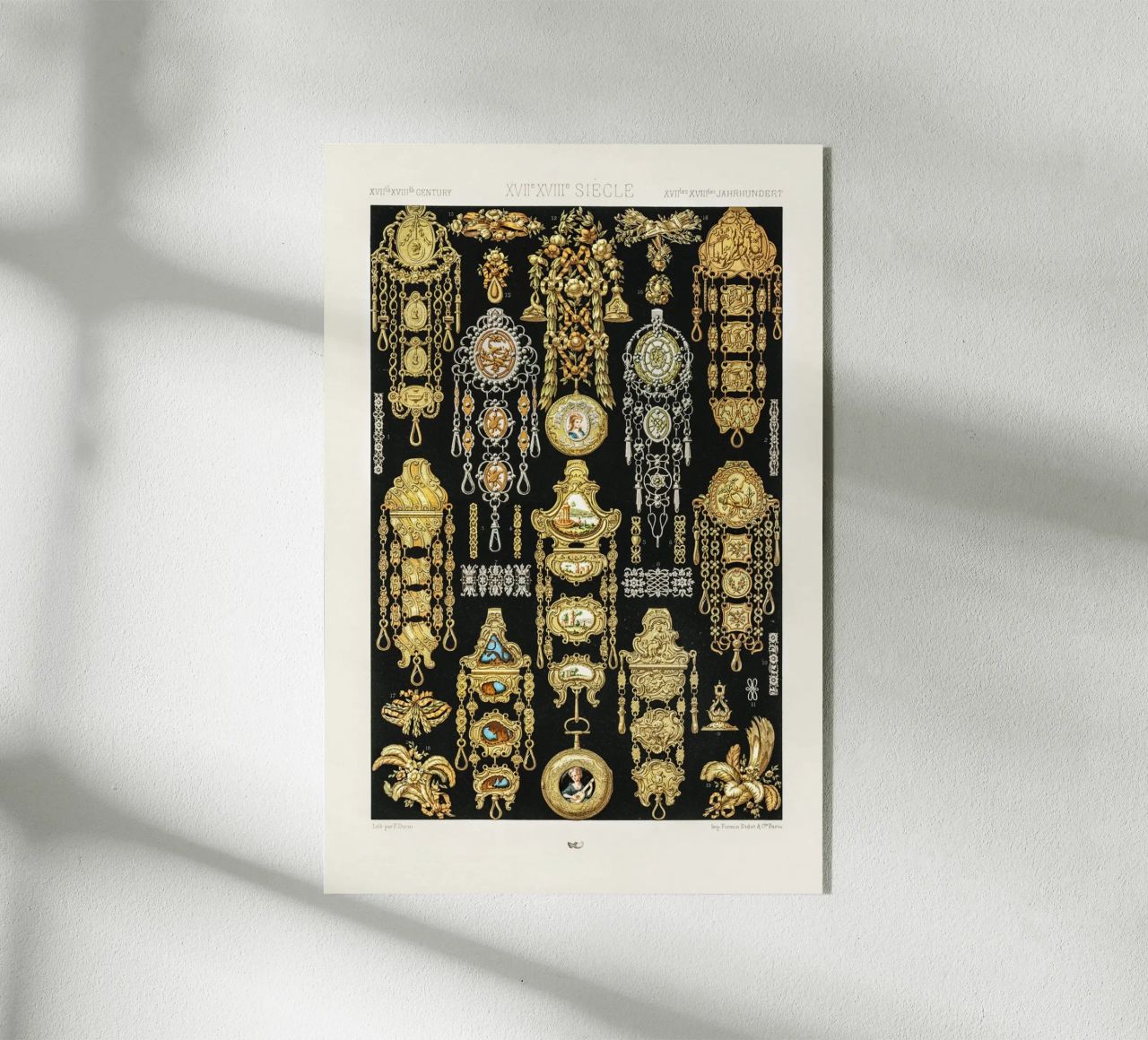 17th and 18th Century pattern. plexiglas de vintageshop