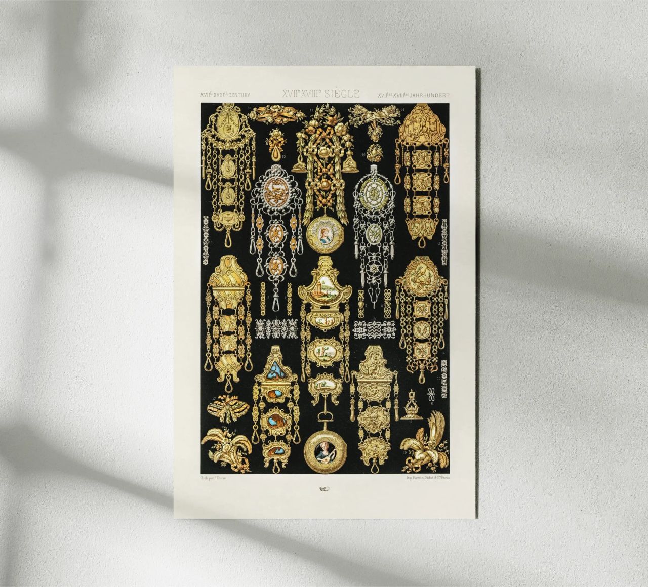 17th and 18th Century pattern. alu dibond de vintageshop