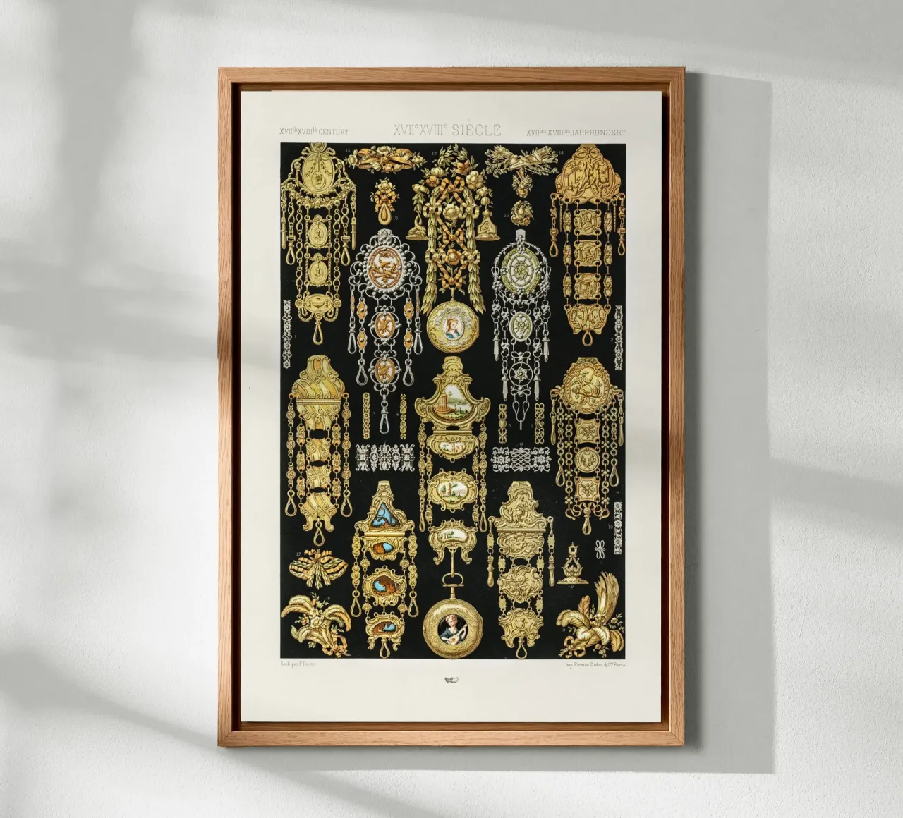 17th and 18th Century pattern. Leinwand von vintageshop