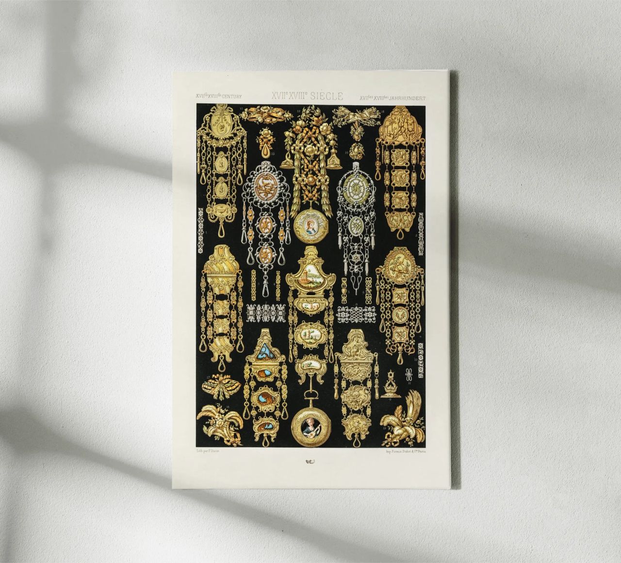 17th and 18th Century pattern. canvas by vintageshop