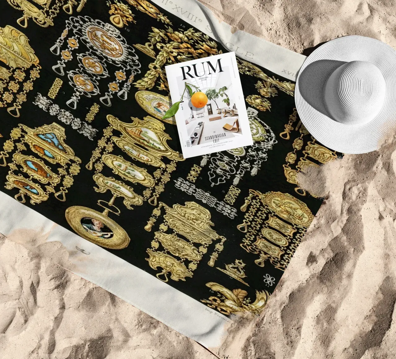 17th and 18th Century pattern. telo mare da vintageshop