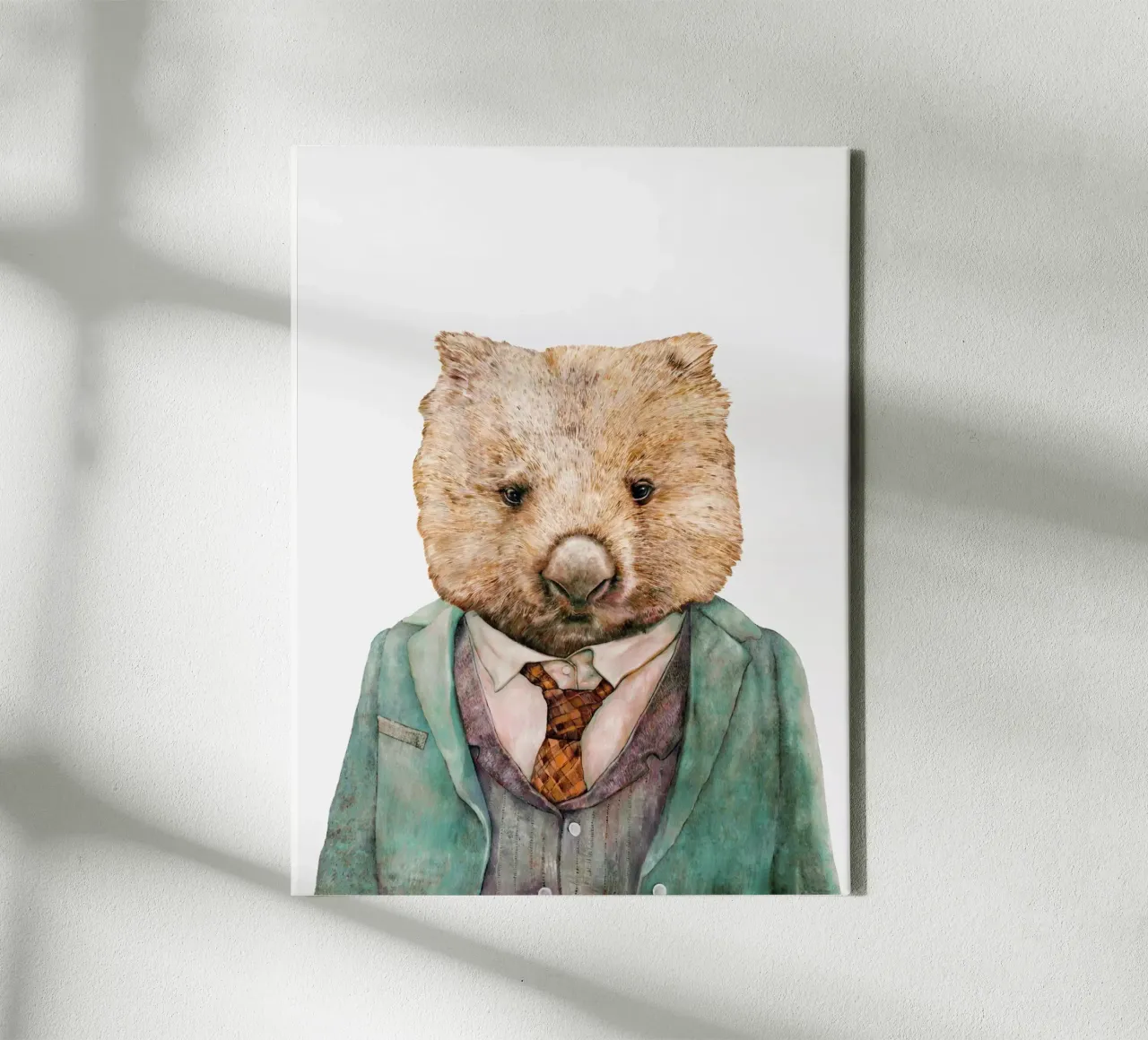 Mr Wombat canvas by Animal Crew