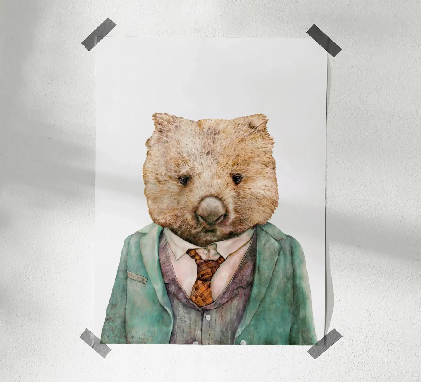 Mr Wombat poster by Animal Crew